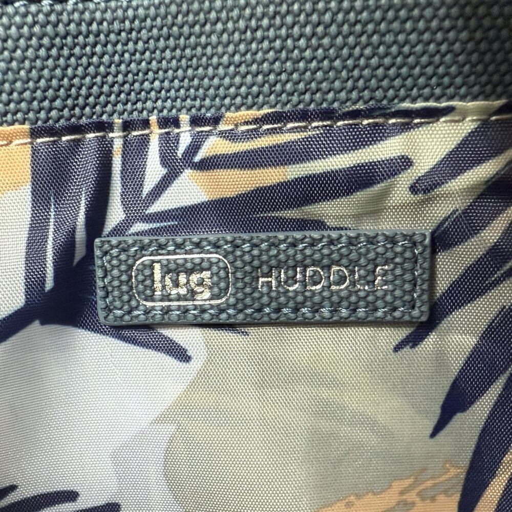 Lug Huddle Matte Luxe Shoulder Bag Slate Blue Quilted Multipocket Faux Leather - Picture 7 of 13